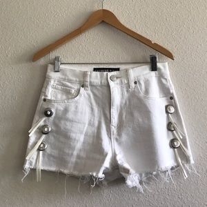 ⚡️Express High Waisted White Denim Shorts